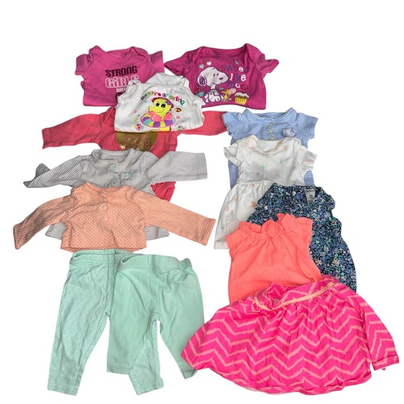 Other - Newborn Baby Clothing Bundle Set (Carter’s, Cherokee, Circo, Garanimals) 14 pcs